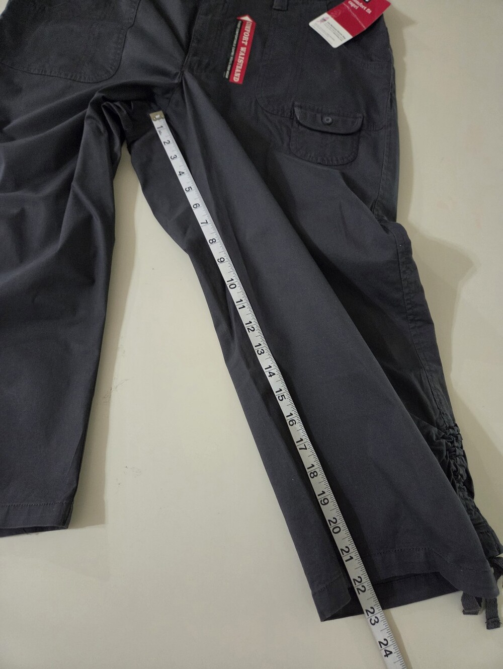 Lee Women's Grey Comfort Fit Stretch Capri Pants - Picture 7 of 15